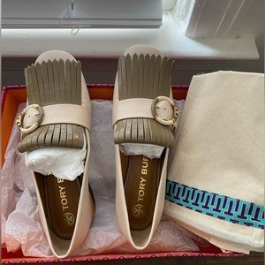 Tory Burch Kiltie Heeled Loafer